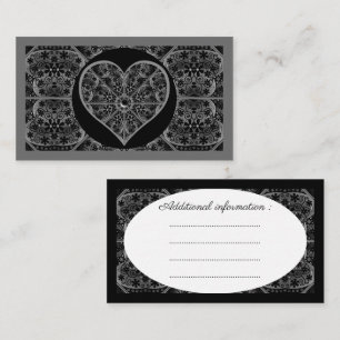 Ceramic lace Black Enclosure Card