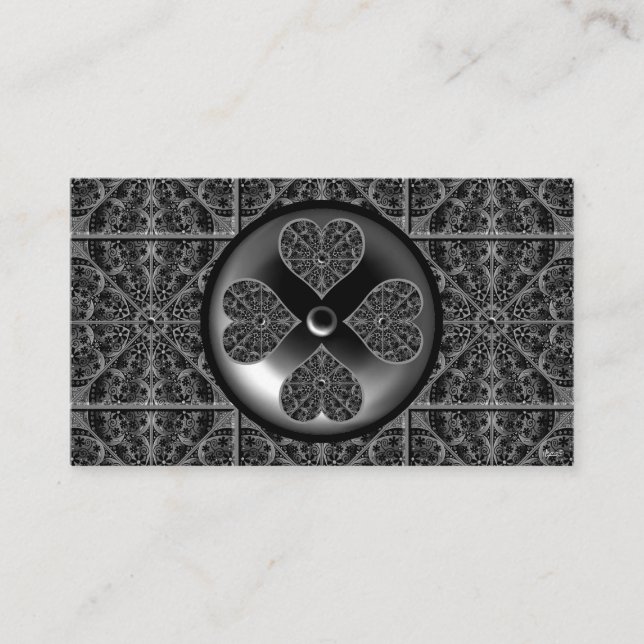 Ceramic Lace Black Enclosure Card (Front)
