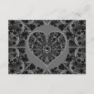 Ceramic lace Black Enclosure Card