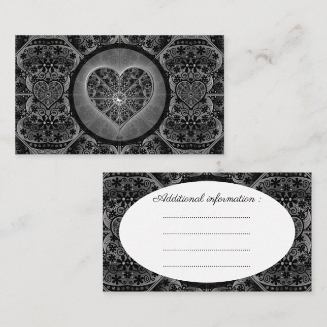 Ceramic lace Black Enclosure Card (Front/Back)