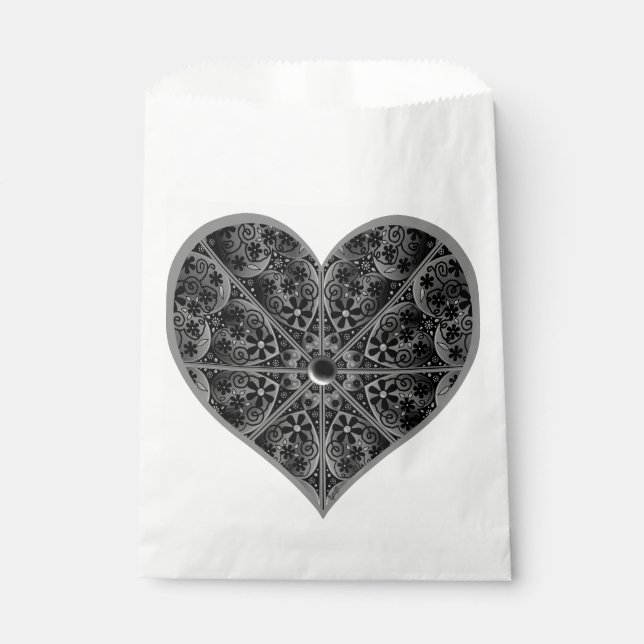 Ceramic Lace Black Favour Bag (Front)