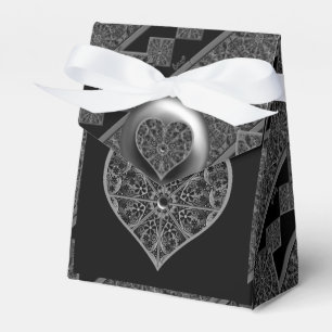 Ceramic Lace Black Favour Box