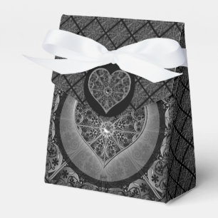 Ceramic Lace Black Favour Box