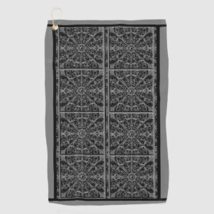 Ceramic Lace Black Golf Towel