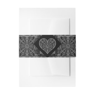 Ceramic Lace Black Invitation Belly Band
