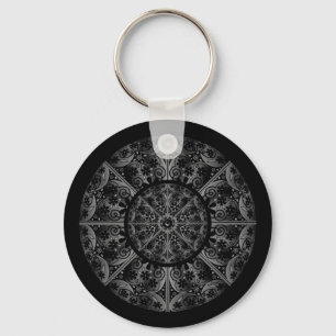Ceramic Lace black Key Ring