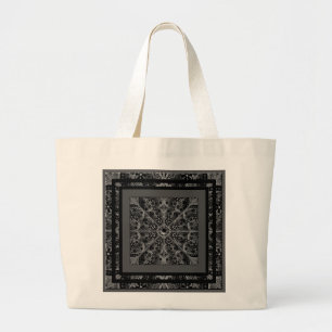 Ceramic lace Black Large Tote Bag