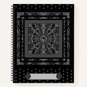 Ceramic Lace Black Notebook