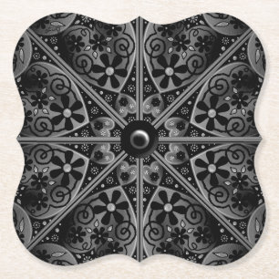 Ceramic Lace Black Paper Coaster