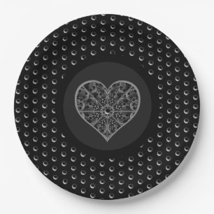 Ceramic Lace Black Paper Plate