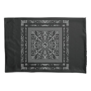 Ceramic lace Black Pillowcase