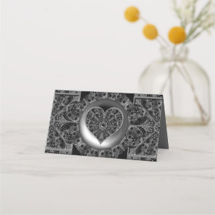 Ceramic Lace Black Place Card