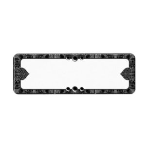 Ceramic Lace Black Return Address Label