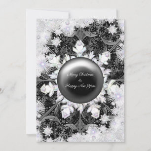 Ceramic lace black & snowflake card