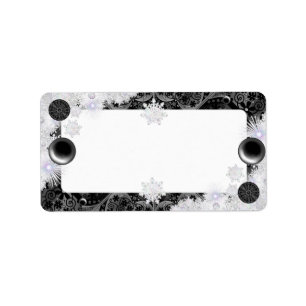 Ceramic lace Black & snowflake Label