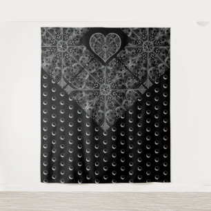 Ceramic Lace Black Tapestry