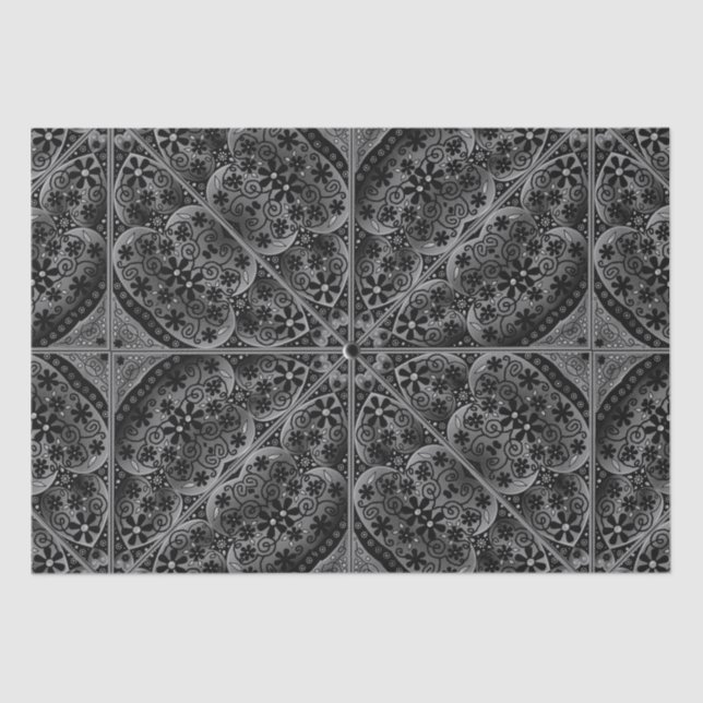 Ceramic Lace Black Tissue Paper (Front)
