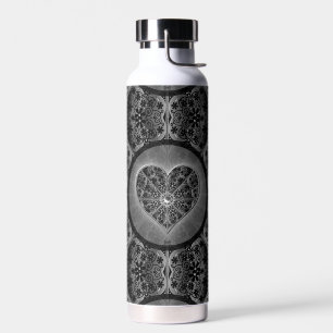 Ceramic lace Black Water Bottle