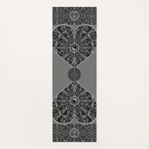 Ceramic lace Black Yoga Mat