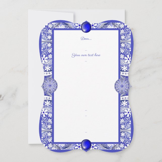 Ceramic lace Blue of Greece (Back)