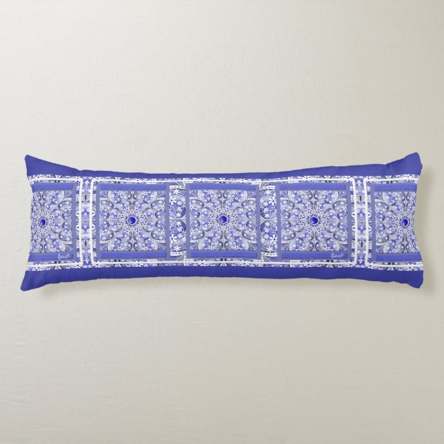 Ceramic Lace Blue of Greece Body Cushion (Front)