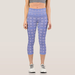 Ceramic Lace Blue of Greece Capri Leggings
