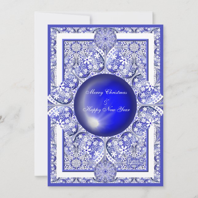 Ceramic lace Blue of Greece Card (Front)