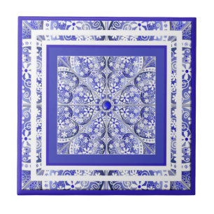 Ceramic Lace Blue of Greece Ceramic Tile