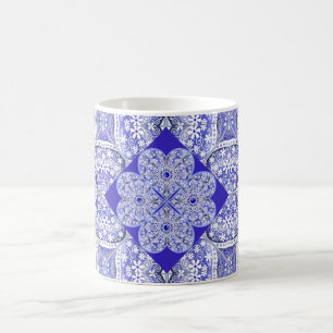 Ceramic Lace Blue of Greece Coffee Mug