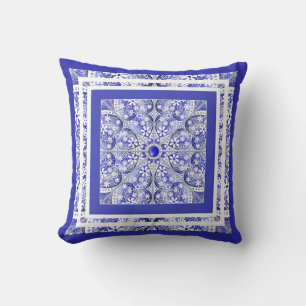 Ceramic lace Blue of Greece Cushion