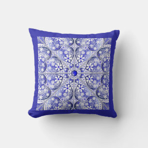 Ceramic lace Blue of Greece Cushion