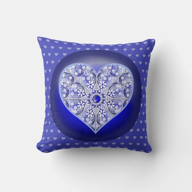 Ceramic Lace Blue of Greece Cushion (Front)