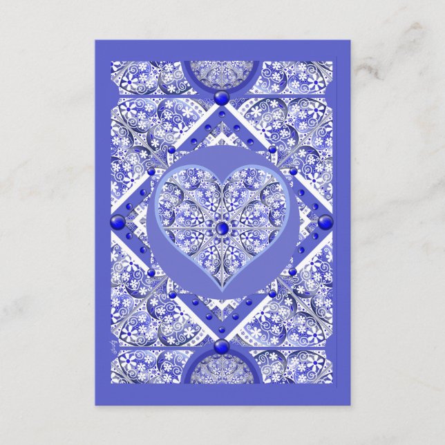 Ceramic lace Blue of Greece Enclosure Card (Front)