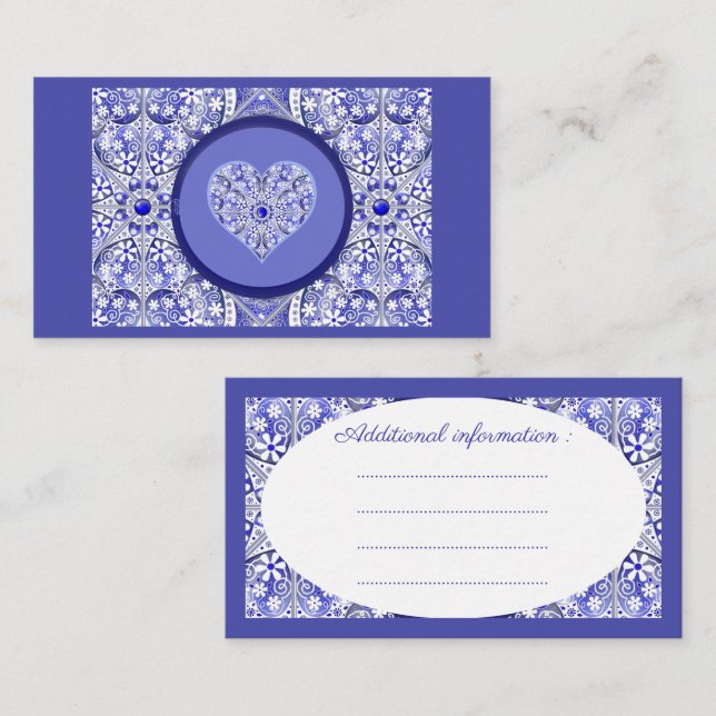 Ceramic lace Blue of Greece Enclosure Card (Front/Back)