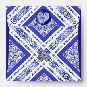 Ceramic Lace Blue of Greece Envelope