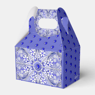 Ceramic Lace Blue of Greece Favour Box