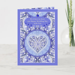 Ceramic Lace Blue of Greece Invitation