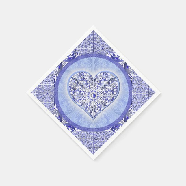 Ceramic Lace Blue of Greece Napkin (Corner)