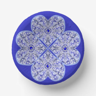 Ceramic Lace Blue of Greece Paper Plate