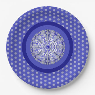 Ceramic lace Blue of Greece Paper Plate