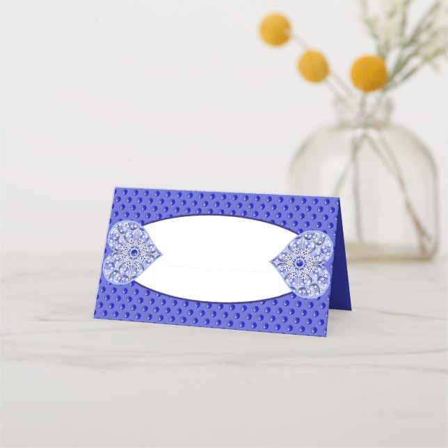 Ceramic Lace Blue of Greece Place Card (Front)