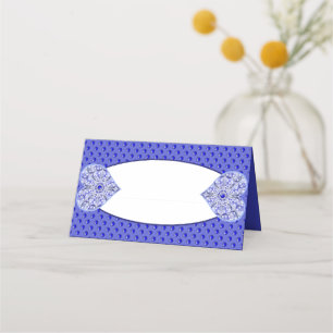 Ceramic Lace Blue of Greece Place Card