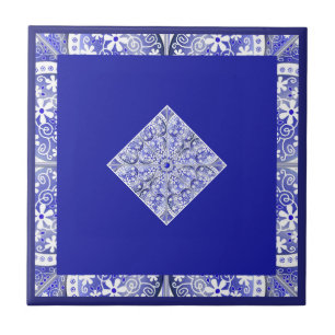 Ceramic Lace Blue of Greece Tile