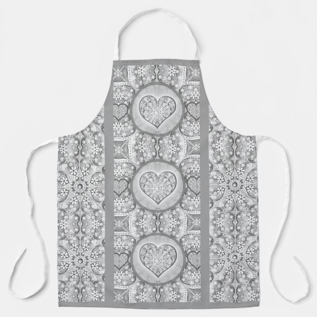 Ceramic lace Grey Apron (Front)