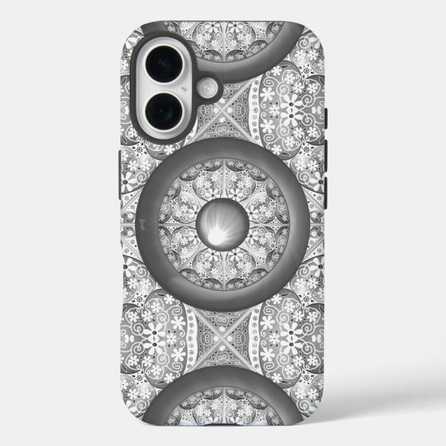 Ceramic lace Grey Case-Mate iPhone Case (Back)