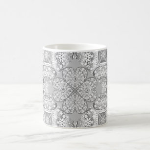Ceramic lace Grey Coffee Mug