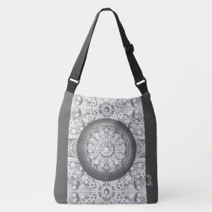 Ceramic lace Grey Crossbody Bag