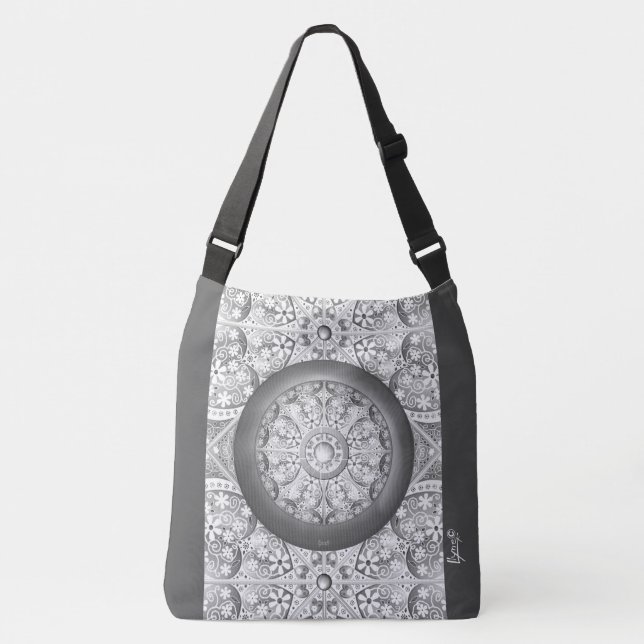 Ceramic lace Grey Crossbody Bag (Front)