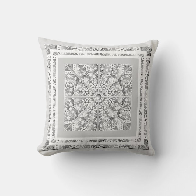 Ceramic lace Grey Cushion (Front)