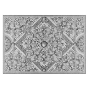 Ceramic Lace Grey Cutting Board